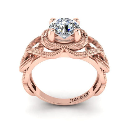 JBR Round Cut Solitaire Sterling Silver Women's Ring - JBR Jeweler