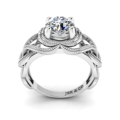 JBR Round Cut Solitaire Sterling Silver Women's Ring - JBR Jeweler