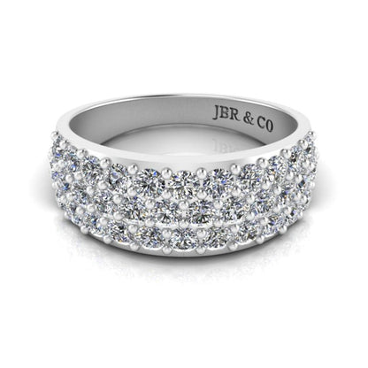 JBR Jeweler Silver Ring 3 / Silver JBR Round Cut Sterling Silver Engagement Ring