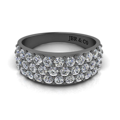 JBR Round Cut Sterling Silver Engagement Ring - JBR Jeweler