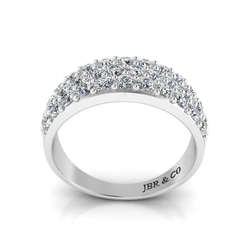 JBR Jeweler Silver Ring JBR Round Cut Sterling Silver Engagement Ring
