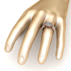 JBR Scrollwork Princess Cut Sterling Silver Ring - JBR Jeweler