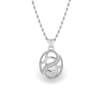 JBR Simple Branch Frame Sterling Silver Pendant Necklace - JBR Jeweler