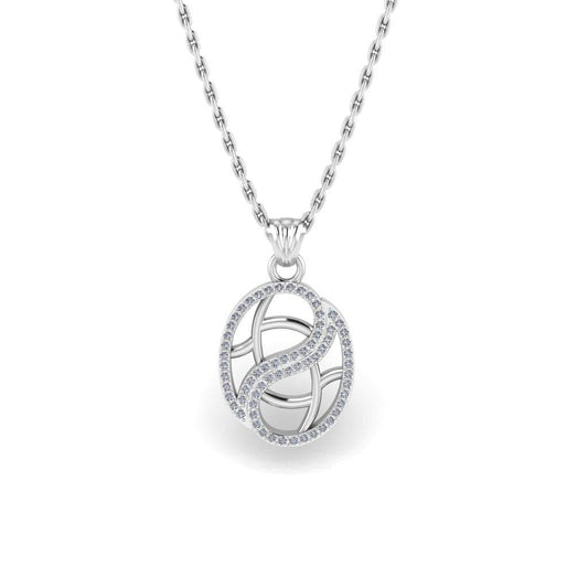 JBR Simple Branch Frame Sterling Silver Pendant Necklace - JBR Jeweler