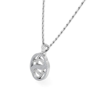 JBR Simple Branch Frame Sterling Silver Pendant Necklace - JBR Jeweler