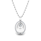 JBR Simple Evergreen Style Round Cut Sterling Silver Necklace - JBR Jeweler
