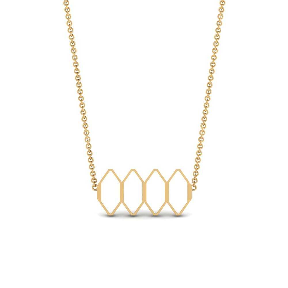 JBR Simple Honeybee Hive Sterling Silver Chain Necklace - JBR Jeweler