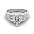 JBR Simple Marquise Cut Sterling Silver Ring - JBR Jeweler