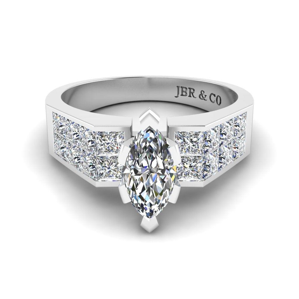 JBR Simple Marquise Cut Sterling Silver Ring - JBR Jeweler