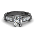 JBR Simple Oval Cut Sterling Silver Eternity Ring - JBR Jeweler