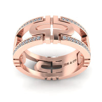 JBR Simple Round Cut Sterling Silver Band - JBR Jeweler