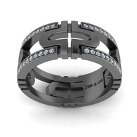 JBR Simple Round Cut Sterling Silver Band - JBR Jeweler