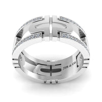 JBR Simple Round Cut Sterling Silver Band - JBR Jeweler