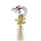 JBR Skull and Flower Sterling Silver Ring - JBR Jeweler