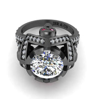 JBR Skull and Holy Cross Ring In Sterling Silver For Womens - JBR Jeweler