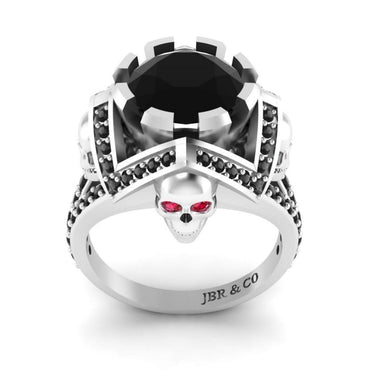 JBR Skull and Holy Cross Ring In Sterling Silver For Womens - JBR Jeweler