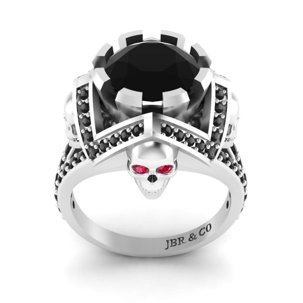 JBR Skull and Holy Cross Ring In Sterling Silver For Womens - JBR Jeweler