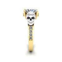 JBR Skull Design Engagement Rings In Sterling Silver - JBR Jeweler