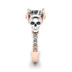 JBR Skull Design Engagement Rings In Sterling Silver - JBR Jeweler