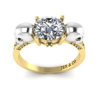 JBR Skull Design Engagement Rings In Sterling Silver - JBR Jeweler