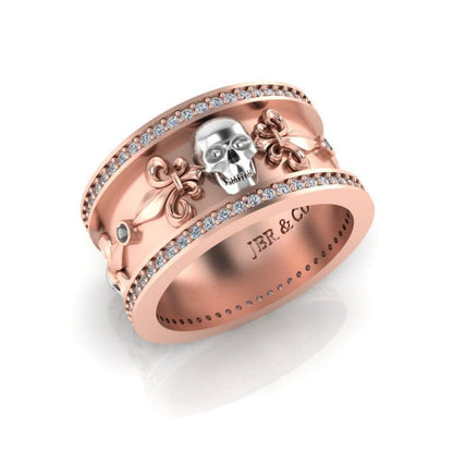 JBR Skull Design S925 Wedding Band - JBR Jeweler