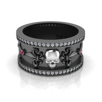 JBR Skull Design S925 Wedding Band - JBR Jeweler