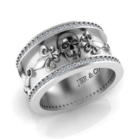 JBR Skull Design S925 Wedding Band - JBR Jeweler