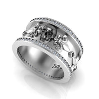 JBR Skull Design S925 Wedding Band - JBR Jeweler