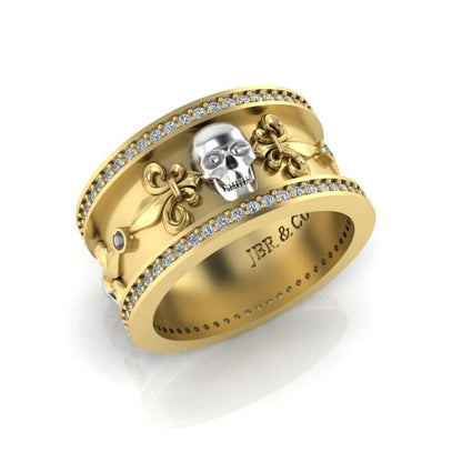 JBR Skull Design S925 Wedding Band - JBR Jeweler