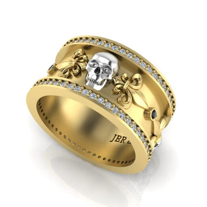 JBR Skull Design S925 Wedding Band - JBR Jeweler