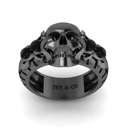 JBR Skull Design Sterling Silver Ring - JBR Jeweler