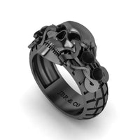 JBR Skull Design Sterling Silver Ring - JBR Jeweler