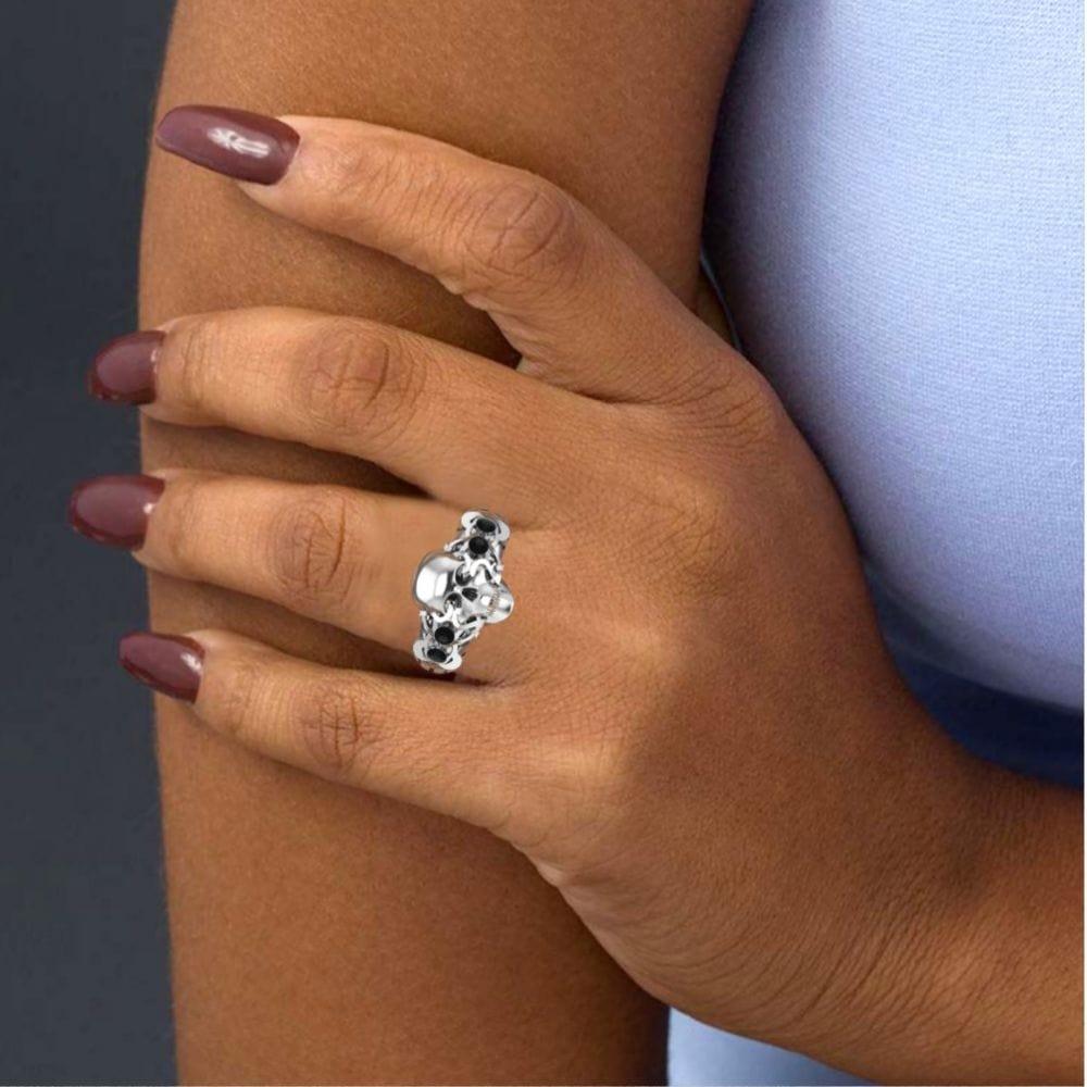 JBR Skull Design Sterling Silver Ring - JBR Jeweler