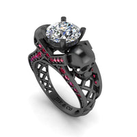 JBR Skull Engagement Ring Mesh Gothic Skull Ring Womens In Sterling Silver - JBR Jeweler