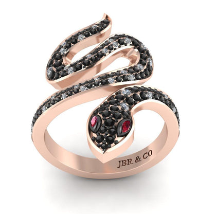 JBR Snake Shape Sterling Silver Cocktail Ring - JBR Jeweler