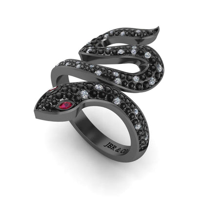 JBR Snake Shape Sterling Silver Cocktail Ring - JBR Jeweler