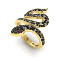 JBR Snake Shape Sterling Silver Cocktail Ring - JBR Jeweler