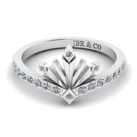 JBR Snowflake Crystal Sterling Silver Promise Ring - JBR Jeweler