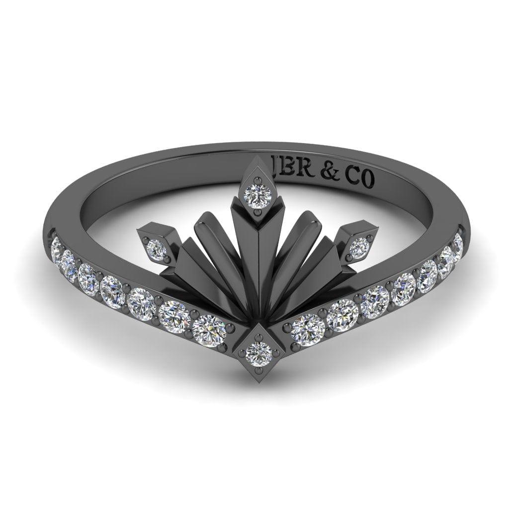 JBR Snowflake Crystal Sterling Silver Promise Ring - JBR Jeweler