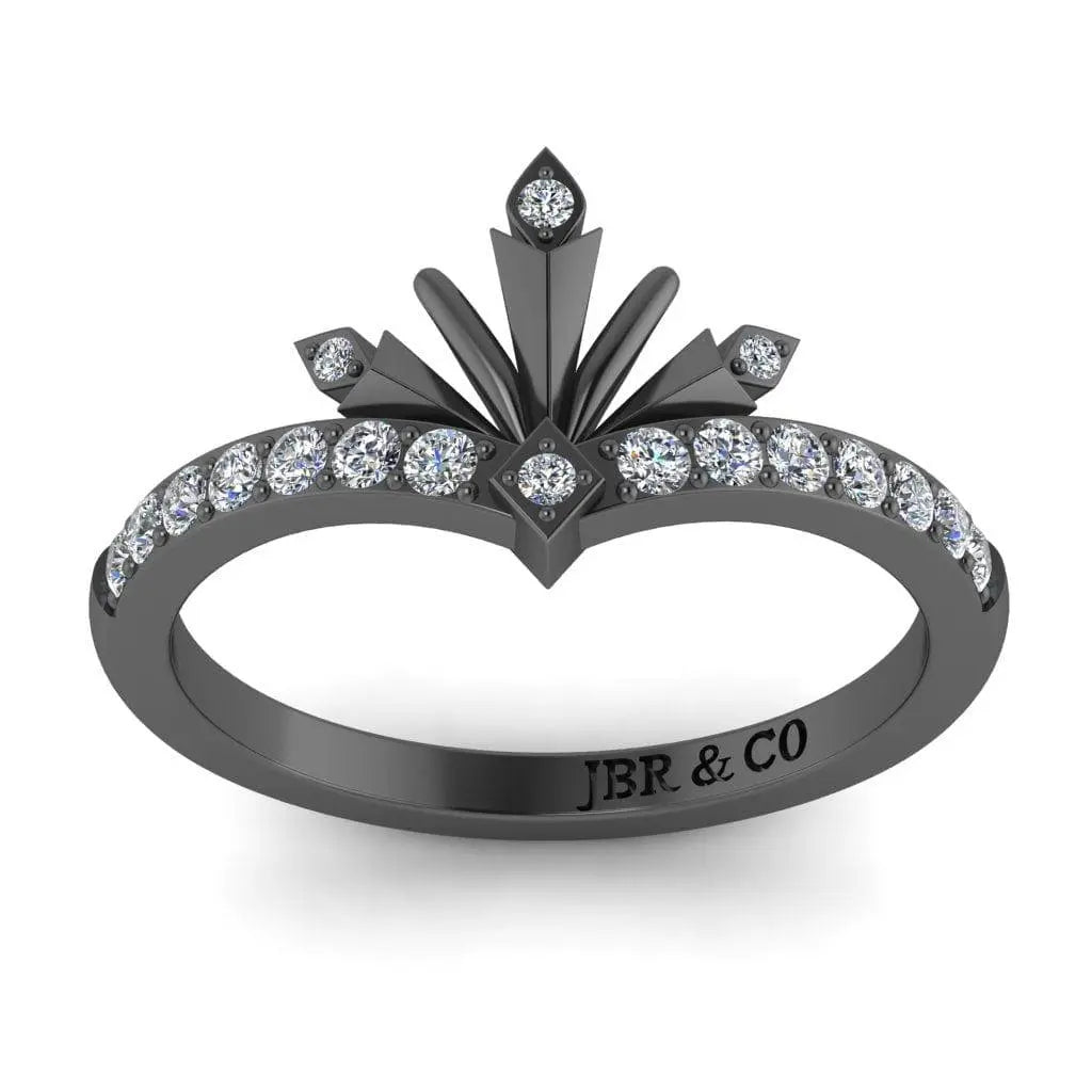 JBR Snowflake Crystal Sterling Silver Promise Ring - JBR Jeweler