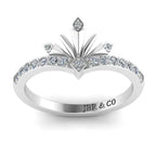 JBR Snowflake Crystal Sterling Silver Promise Ring - JBR Jeweler