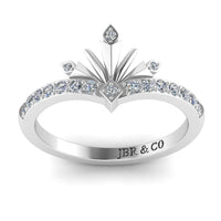 JBR Snowflake Crystal Sterling Silver Promise Ring - JBR Jeweler