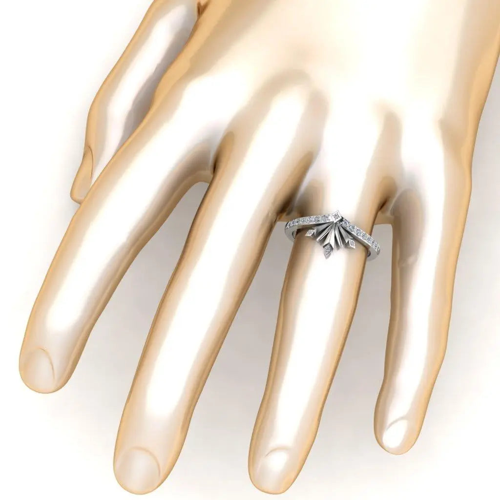 JBR Snowflake Crystal Sterling Silver Promise Ring - JBR Jeweler