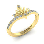 JBR Snowflake Crystal Sterling Silver Promise Ring - JBR Jeweler