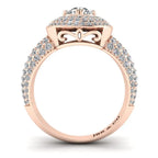 JBR Sparkling Halo Round Cut Sterling Silver Promise Ring - JBR Jeweler
