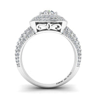 JBR Sparkling Halo Round Cut Sterling Silver Promise Ring - JBR Jeweler