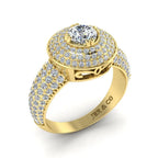 JBR Sparkling Halo Round Cut Sterling Silver Promise Ring - JBR Jeweler