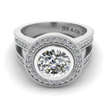 JBR Split Shank Bezel Set Sterling Silver Ring - JBR Jeweler