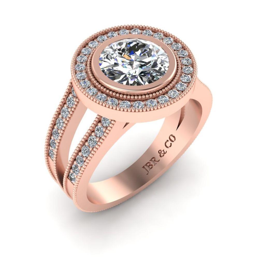 JBR Split Shank Bezel Set Sterling Silver Ring - JBR Jeweler