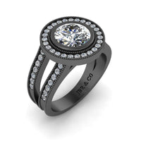 JBR Split Shank Bezel Set Sterling Silver Ring - JBR Jeweler